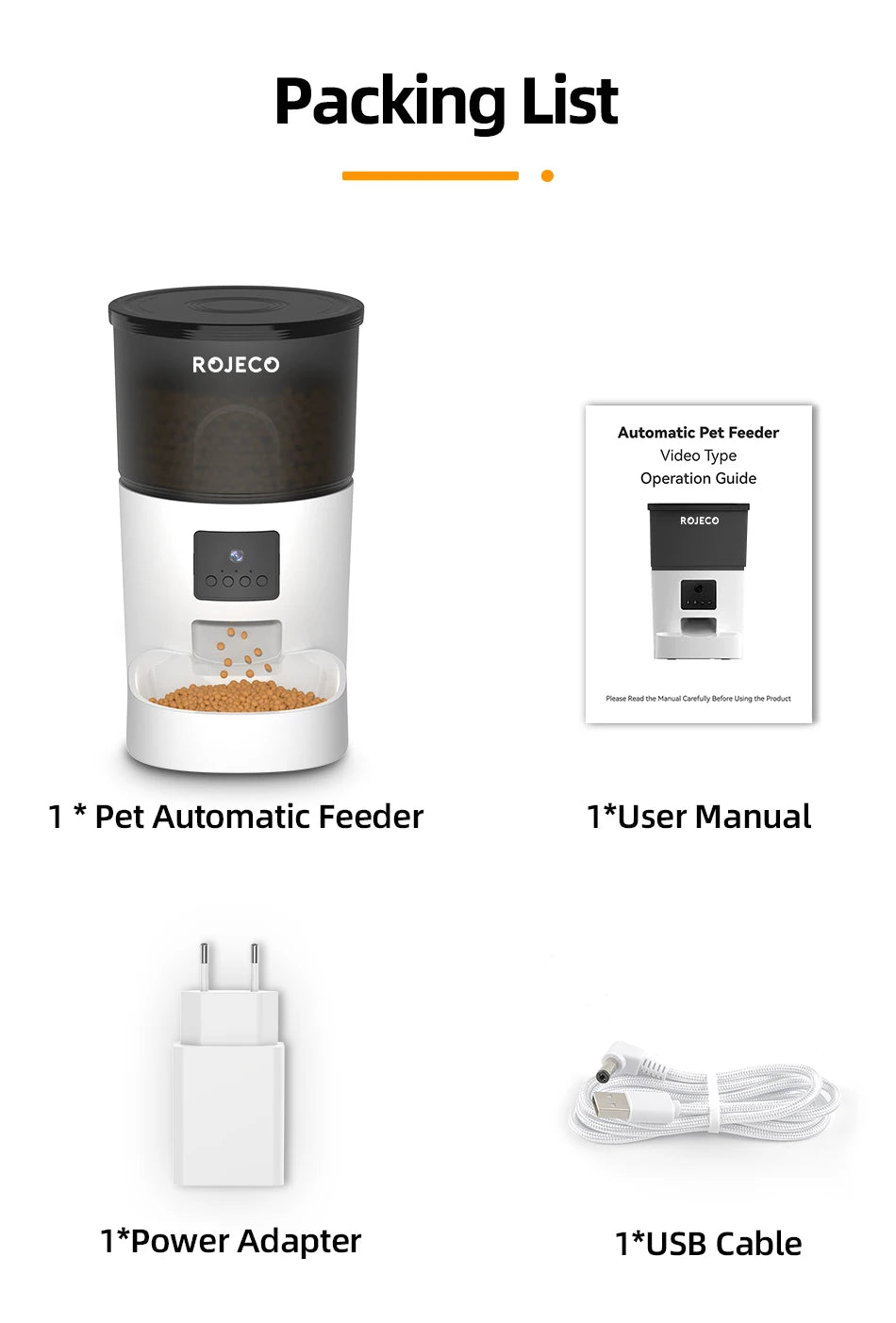 Automatic Cat Feeder With Camera Video Cat Food Dispenser Pet