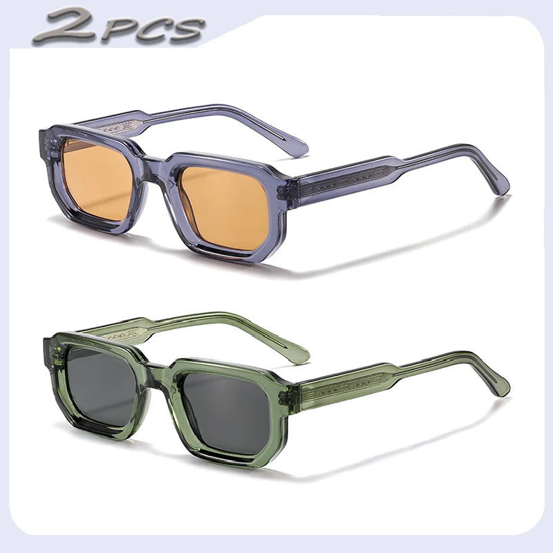 HBK Vintage Polygon Sunglasses for Men Small Frame