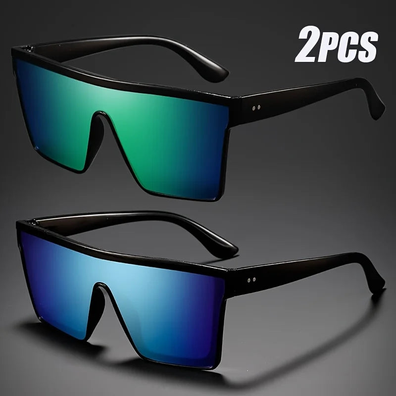 Oversize frame One-piece Goggle Men Woman Sunglasses