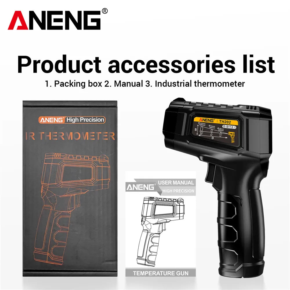 Infrared Thermometer Gun Non-contact Sensing