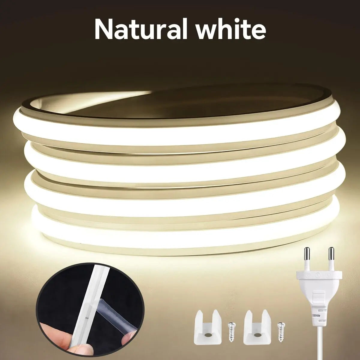Super Bright 220V COB LED Strip Neon Lights 280LEDs