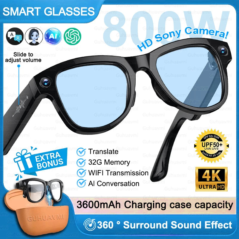 Next-Gen AI Smart Glasses 4K HD Video Recording