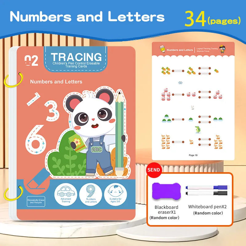 34-Page Children's Reusable Workbook Set