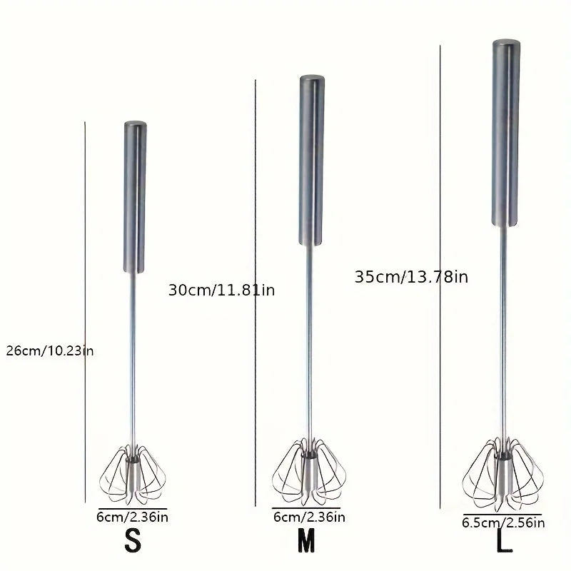 Stainless Steel Egg Beater Durable Semi-Automatic Mixer