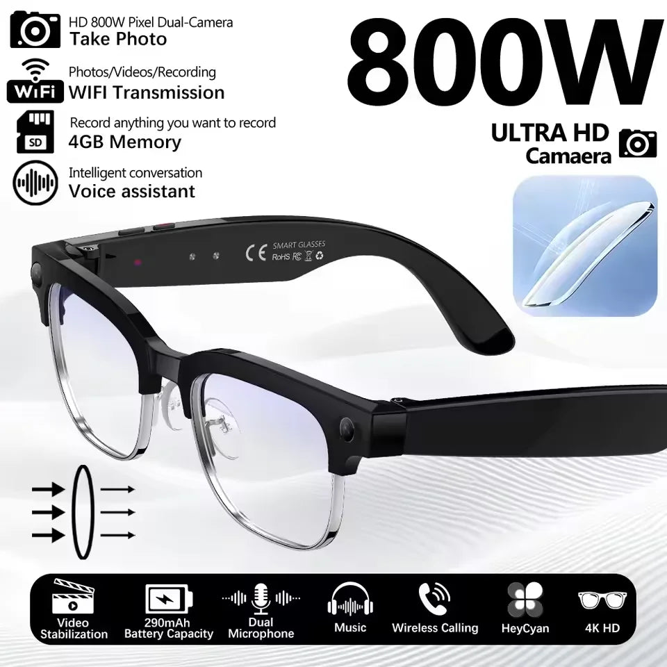 New Upgrade 800W Pixel Smart Glasses With Camera