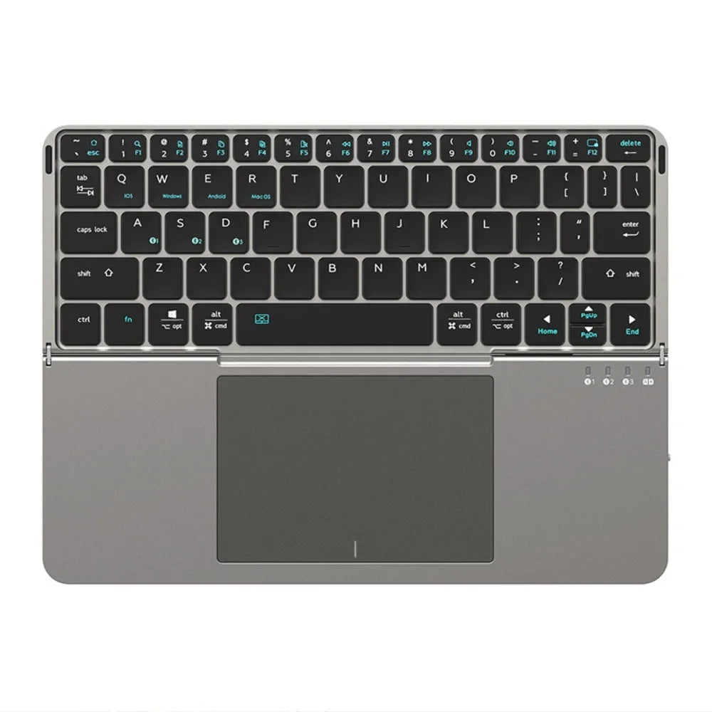 Folding Bluetooth Keyboard PC Phone Holder Wireless Foldable Keyboard