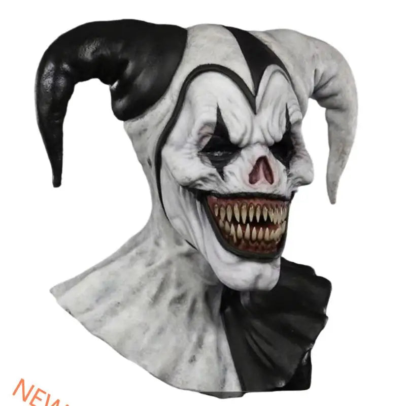 Latex Clown Mask with Adjustable Eye Cutouts