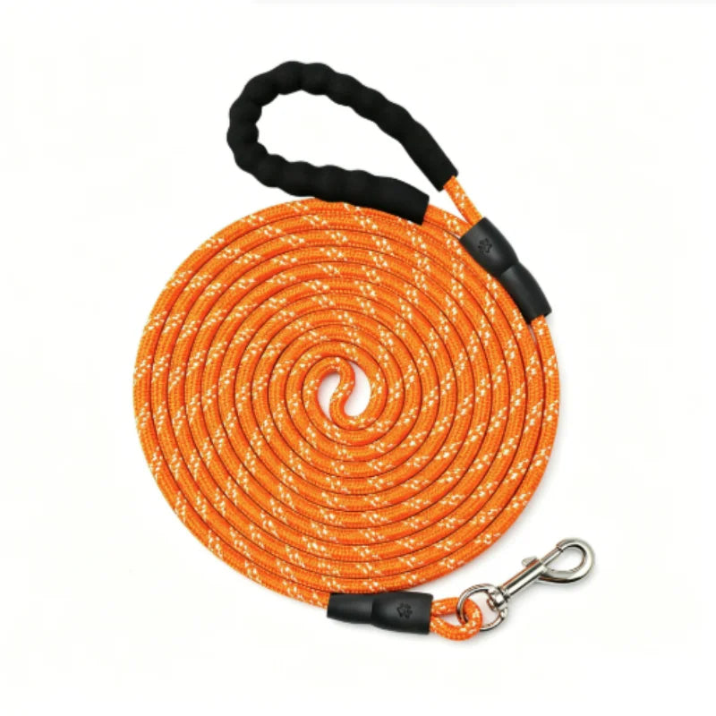 Soft Padded Reflective Long Dog Leash in Multiple Lengths