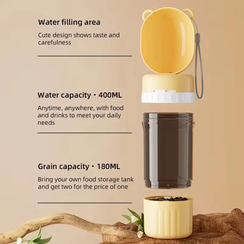 Leak-Proof Pet Travel Bottle Dual-Use Dog Water Dispenser
