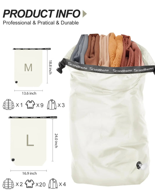 Travel Storage Bag Compression Sack Organizer