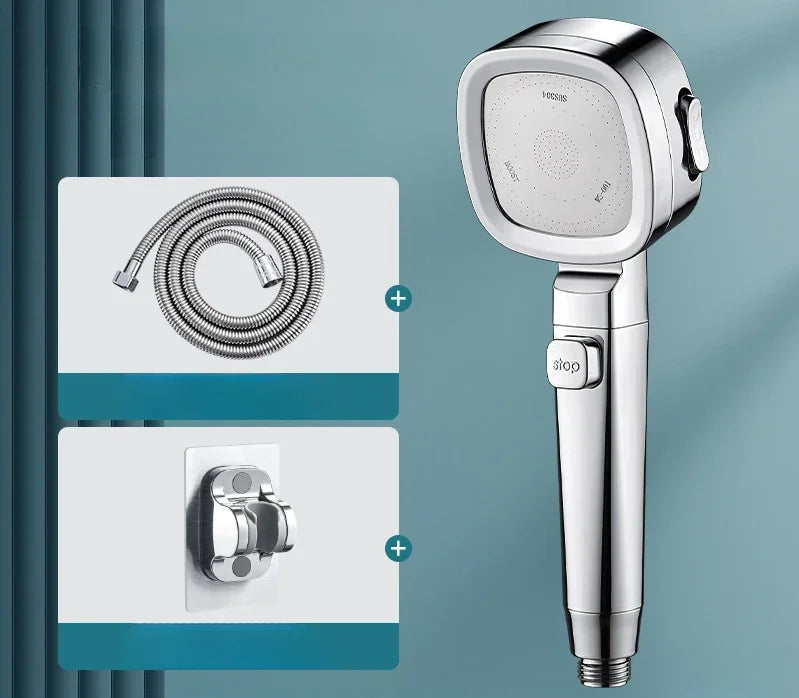 High Pressure Shower Head Water Saving 3 Modes Shower Heads