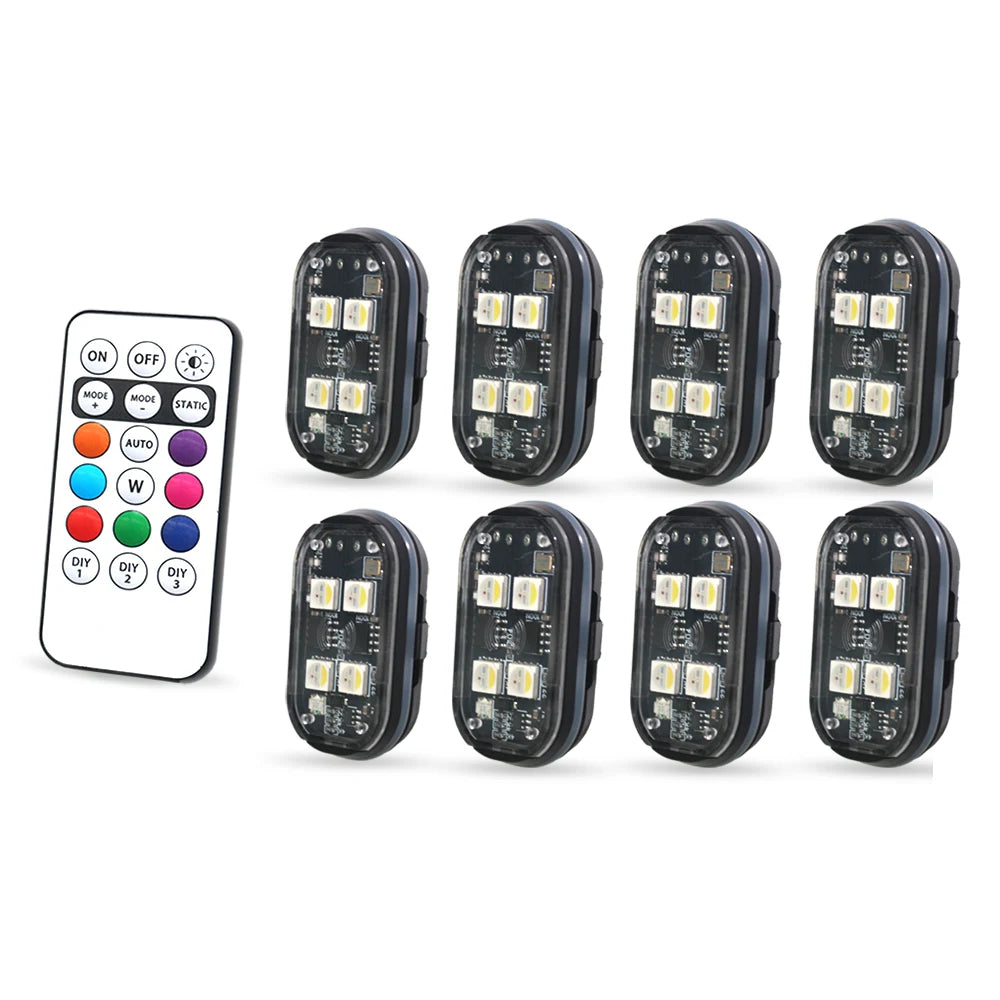 Wireless LED Strobe Lights Car Decor Atmosphere Light