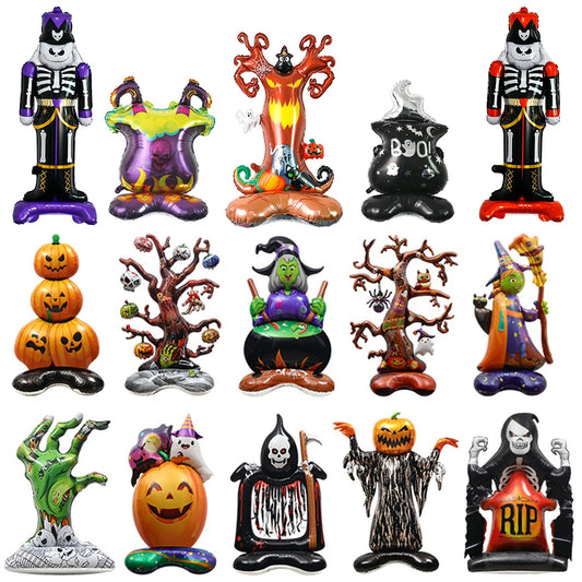 Halloween Decoration Balloons Foil Pumpkin Ghost Dead Tree Witch Mummy Bat Spider Balloon