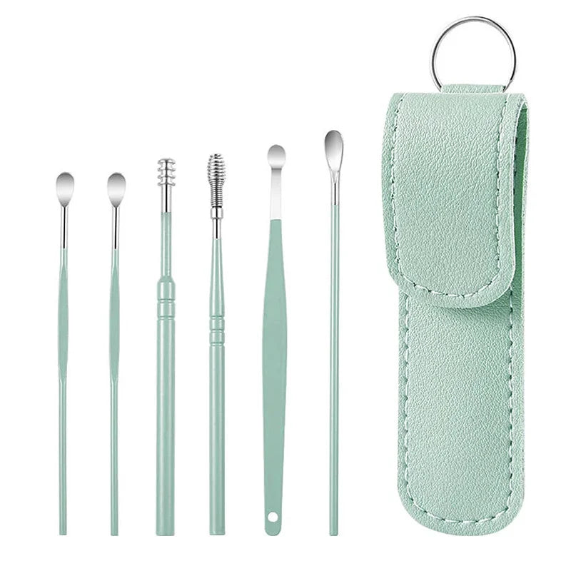 Stainless Steel Ear Cleaner Portable Ear Spoons Spiral