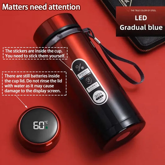 Stainless Steel Thermos Bottle with LED Temperature Bottle
