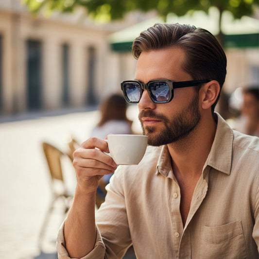 HBK Vintage Polygon Sunglasses for Men Small Frame