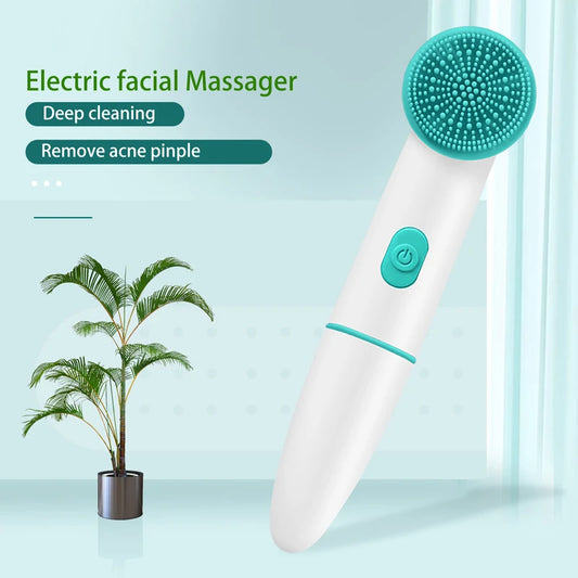 2 in 1 Face Brush Cleaning Electric Pores Deep Cleanser