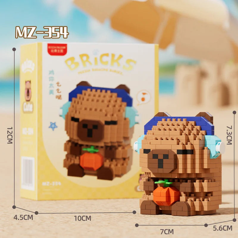Cute doll Kapi Capybara Bala creative building blocks