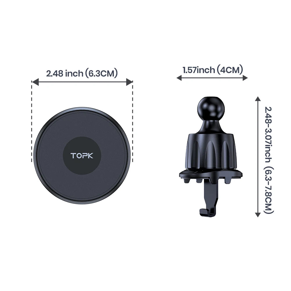 TOPK for Magsafe Car Phone Holder,Powerful Magnetism