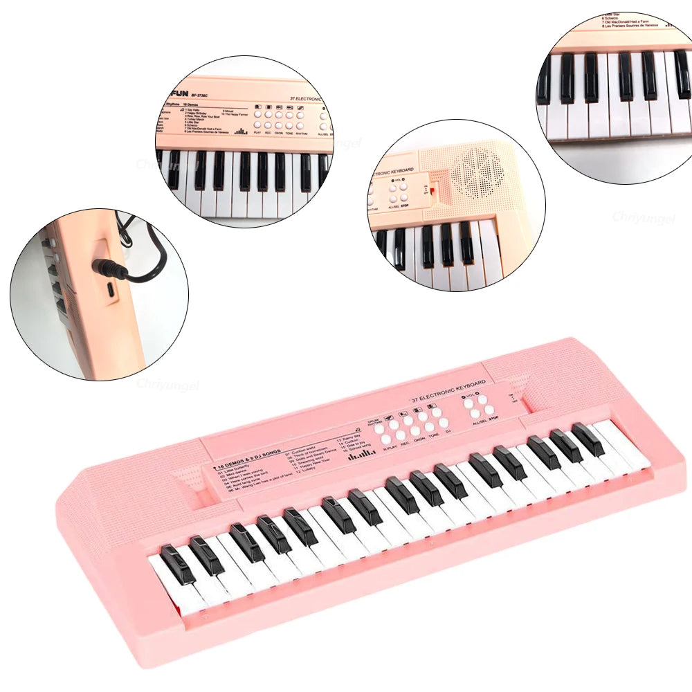 37 Keys Electronic Piano Keyboards with Microphone