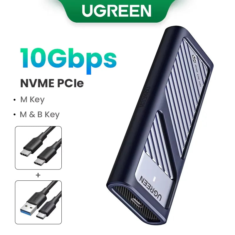 UGREEN M2 SSD Case NVME SATA Dual Protocol M.2 to USB Type C