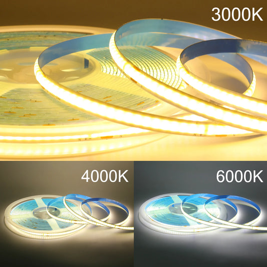 220V 110V 5m-20m COB LED Strip Light Lighting Flexible