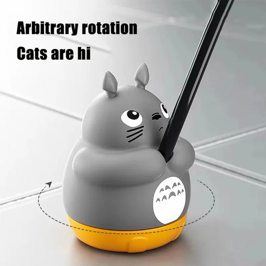 360 Degree Rotating Cat Teaser Wand with Feather Bell Wire