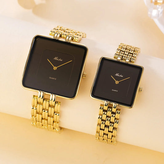 Watch with Simple Large Dial Square Quartz