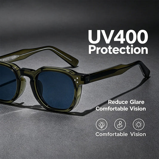 HBK New Square Retro Sunglasses Men Fashion