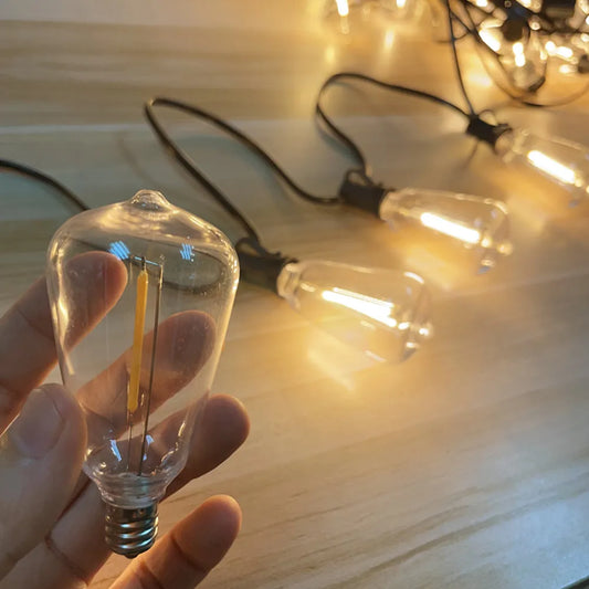 LED ST38 Solar String Lights for Outside, USB & Solar Dual Charging