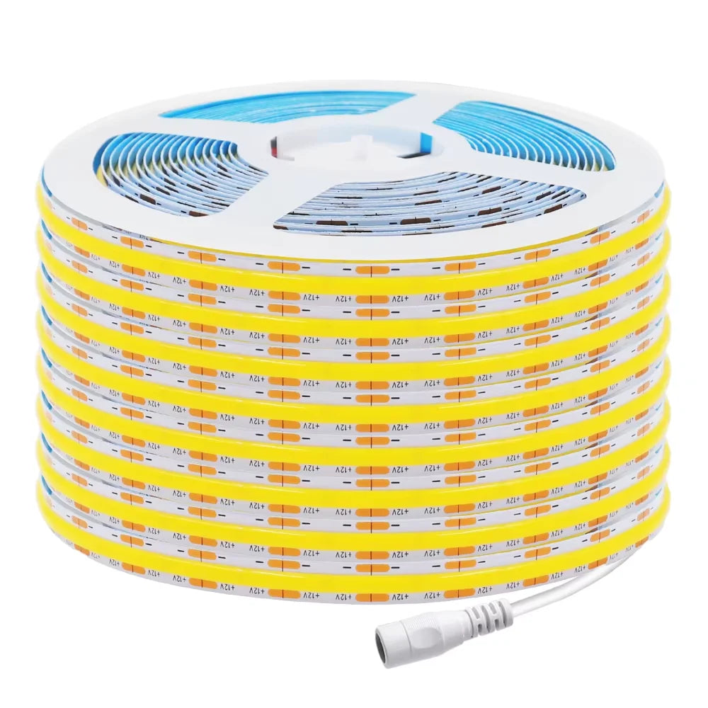 DC12V 24V COB LED Strip Light 480 528LEDs/m High Density