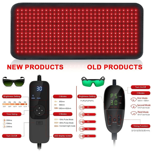 Red & Infrared Therapy Belt Body Wearable Wrap heating Pad