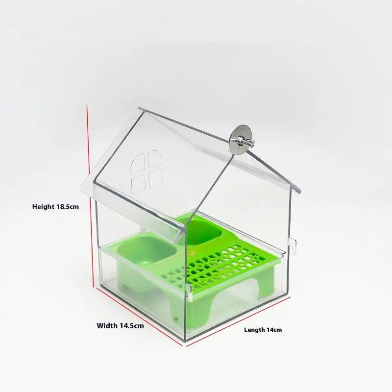 Hanging Parrot Feeder Prevent Scattering Bird Feeding Bowl