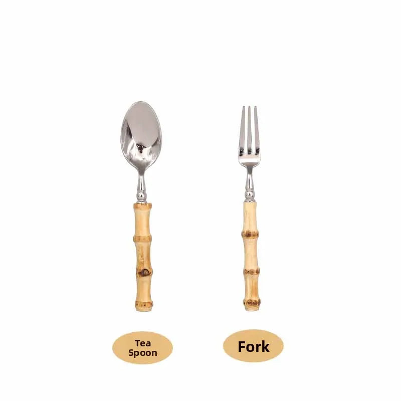 Sle l Wood Handle Dining Utensils Set