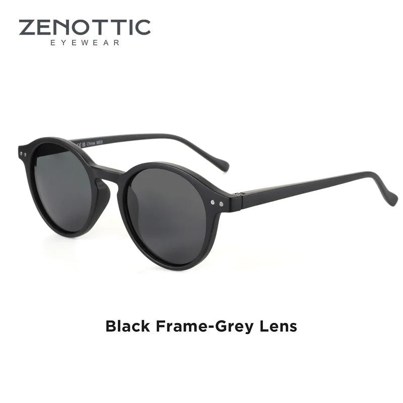 Retro Circular Polarized Sunglasses Vintage