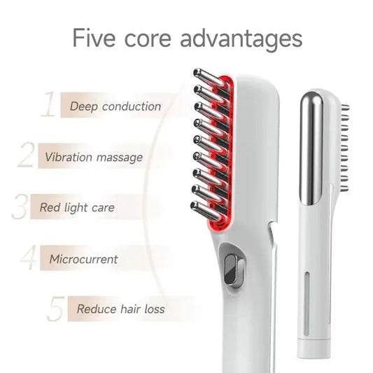 Electric Massage Comb LED Red Light Therapy Hair Growth