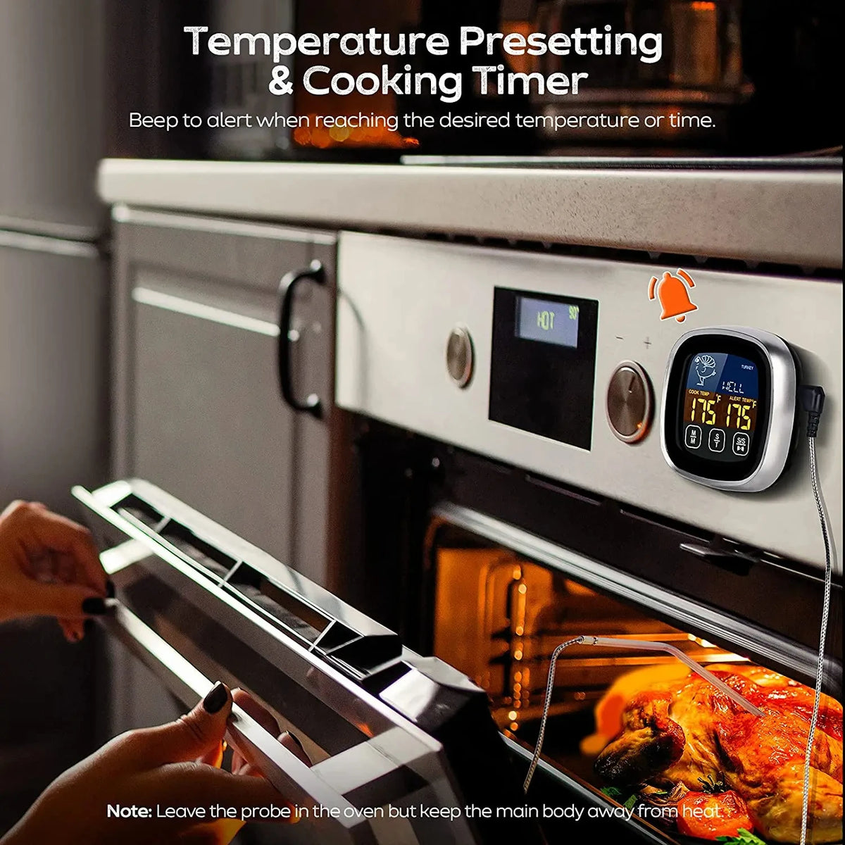 HOMEFISH Digital Meat Kitchen Thermometer Stainless