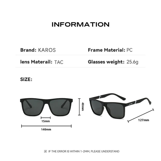 KAROS Outdoor Polarized UV400 Sunglasses TAC Light