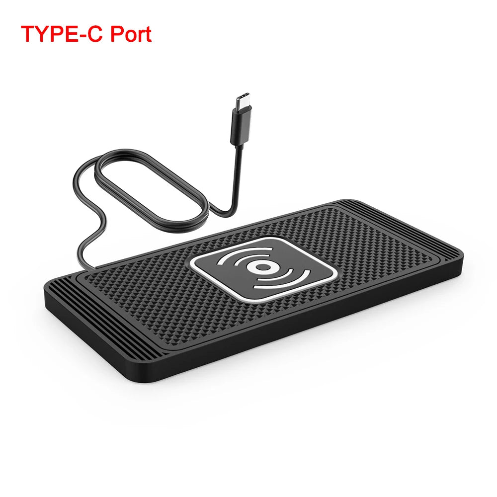 Car Wireless Charger Non-Slip Pad Silicone Fast Charging