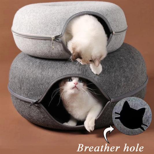 B-Tunnel Donut Cat Bed Interactive Tunnel Pet