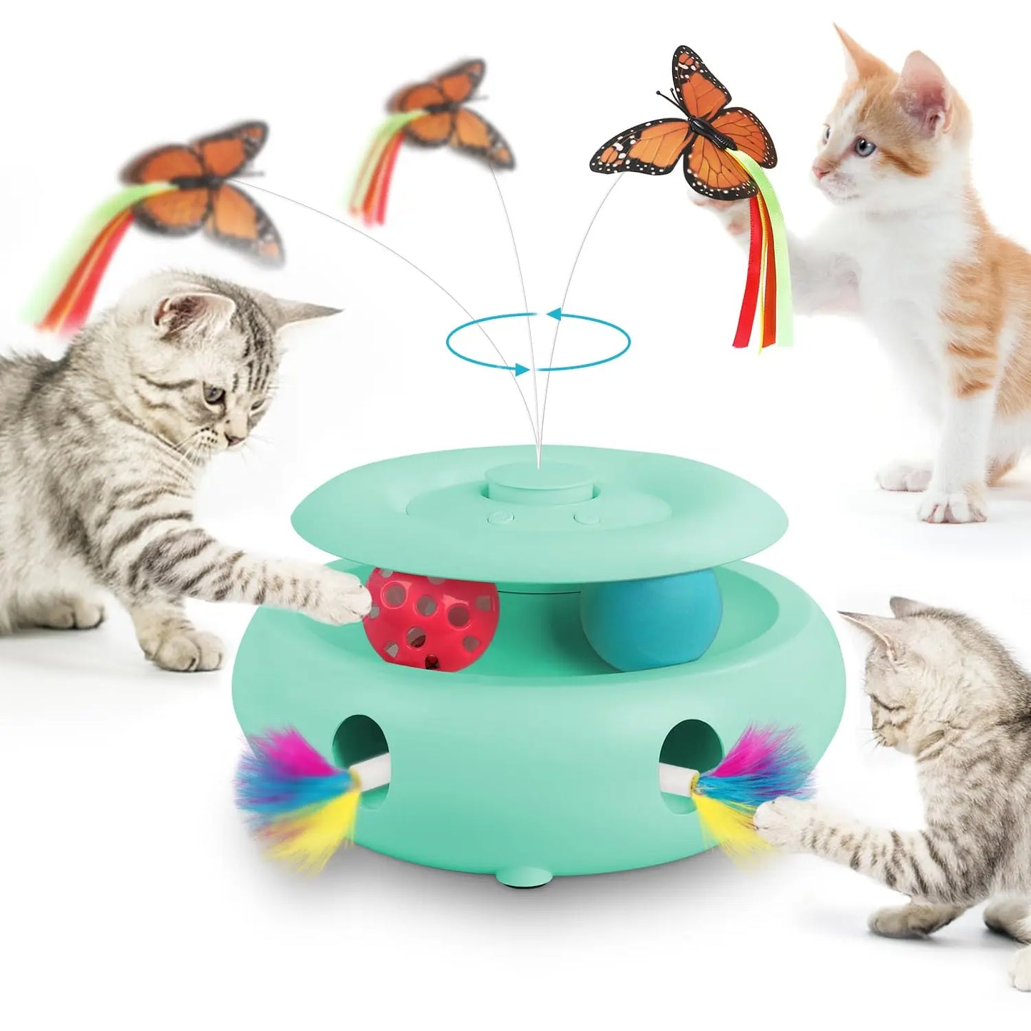 Interactive Cat Toy Automatic Toys 3-in-1 Electric Toy