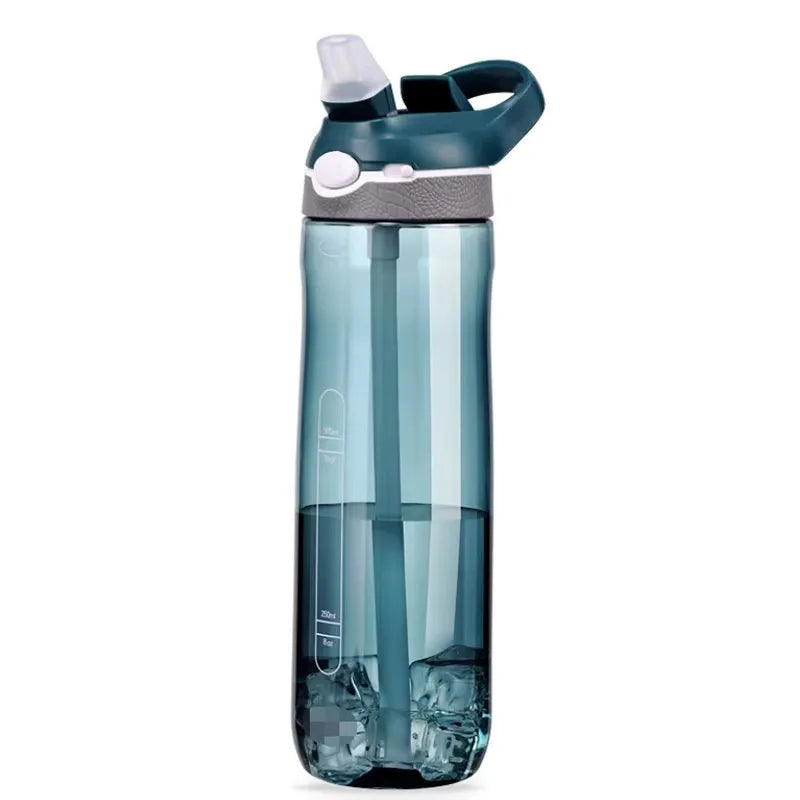 750ml Portable Sports Water Bottle With Straw For Camping Outdoor