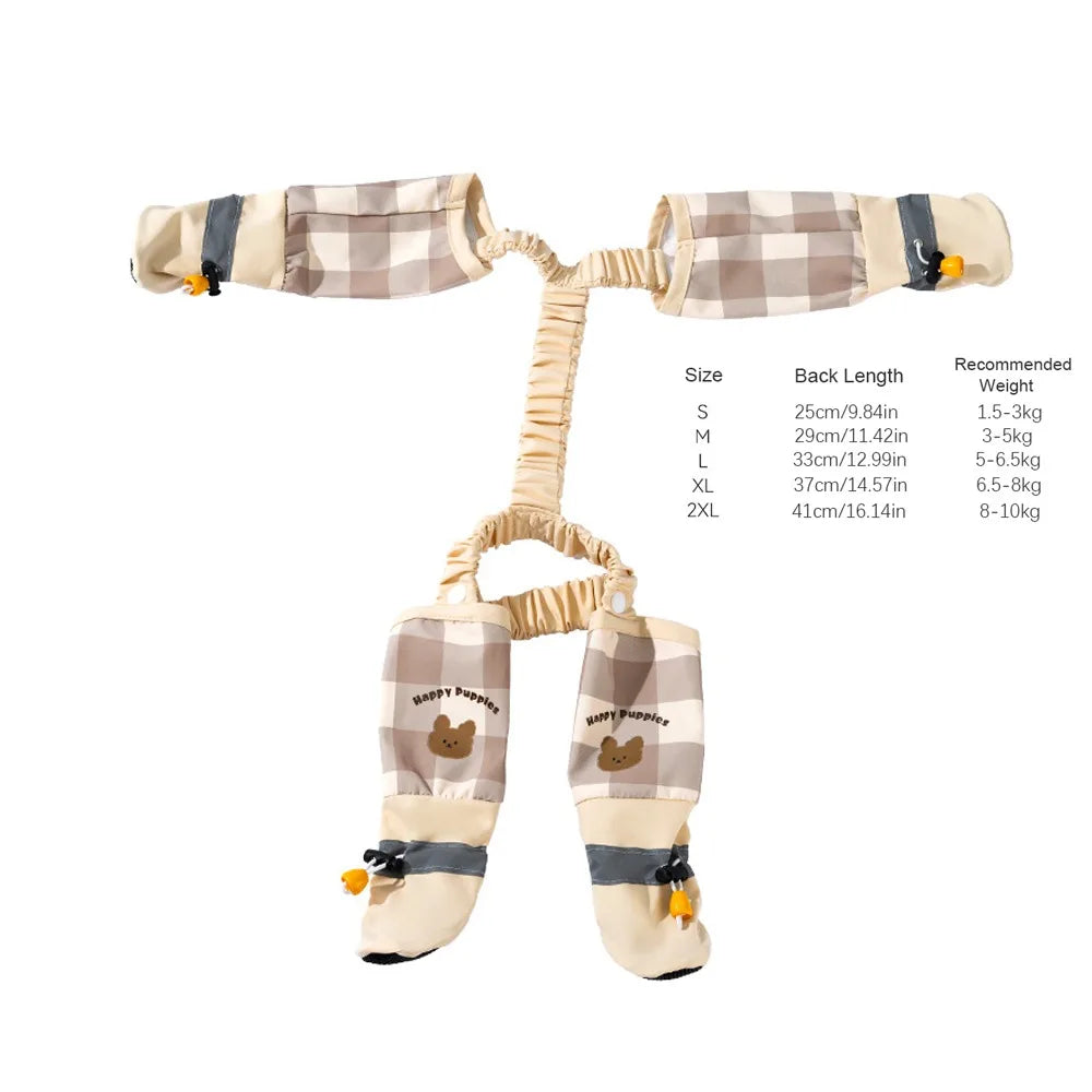 Reflective Stripe Pet Strolling Going Out Pants Adjustable