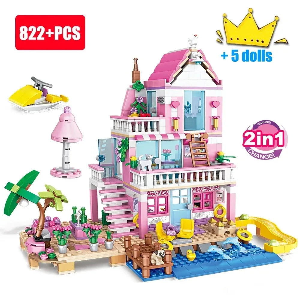 Friends City Tree House Summer Holiday Villa Castle For Kid
