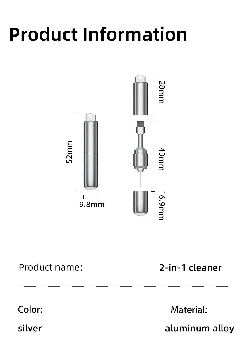 2 in 1 SIM Card Tray Removal Tool Portable Mini Keychain