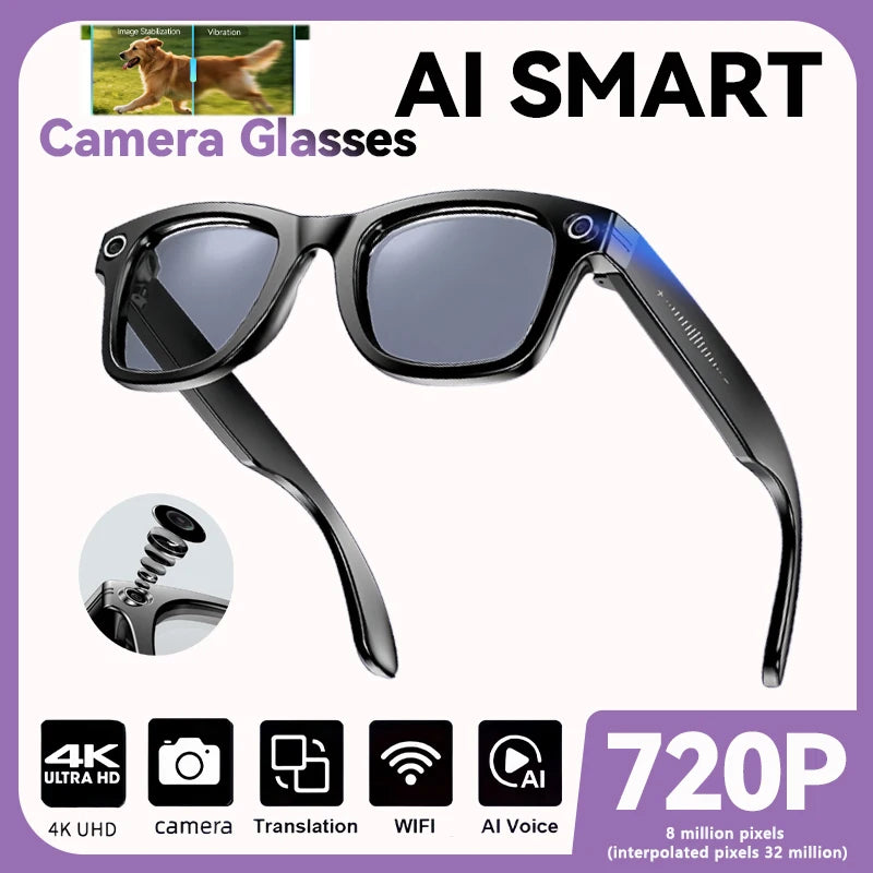 New Upgrade smart glasses With Camera Video Recording AI