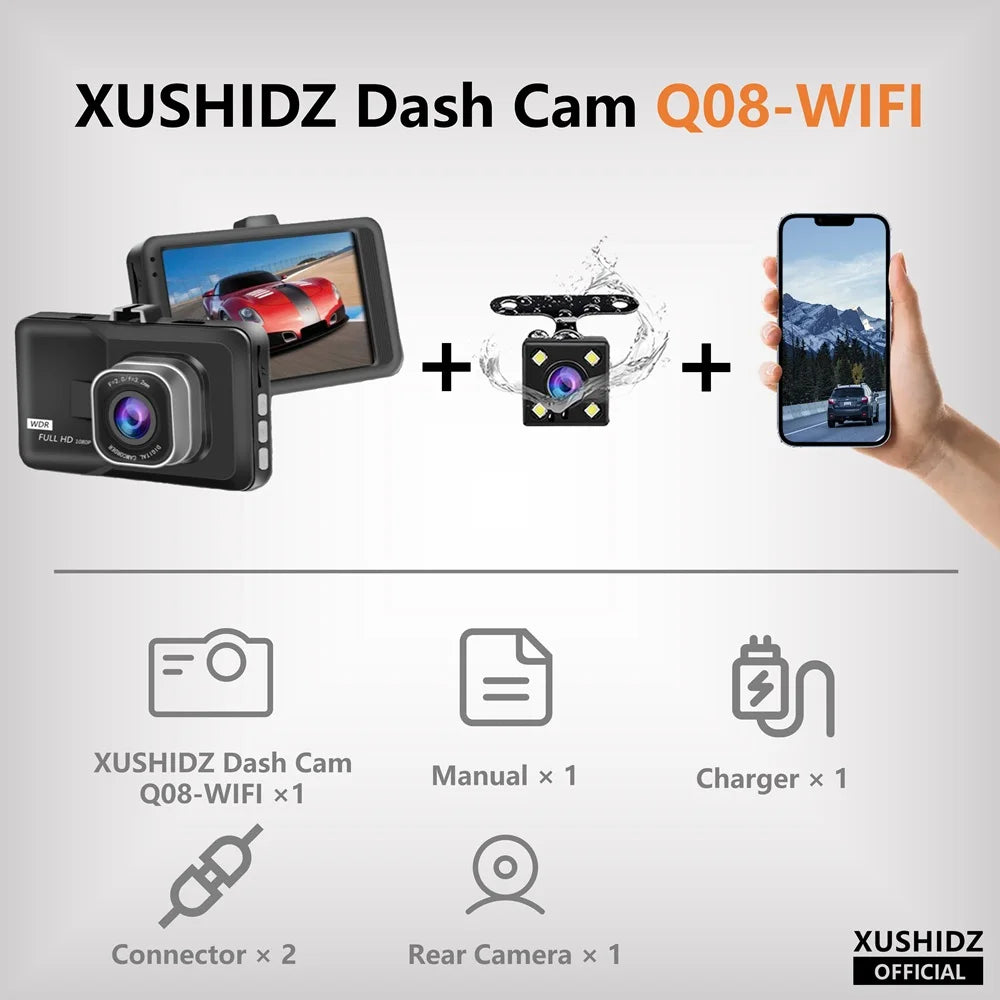 NEW 1080P HD Dash Camera Loop Recording Vehicle