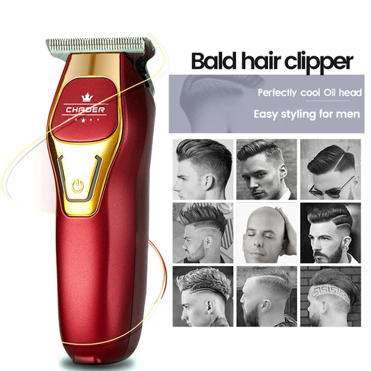 Powerful Professional Hair Trimmer Men 0 MM T Blade Electric Clipper