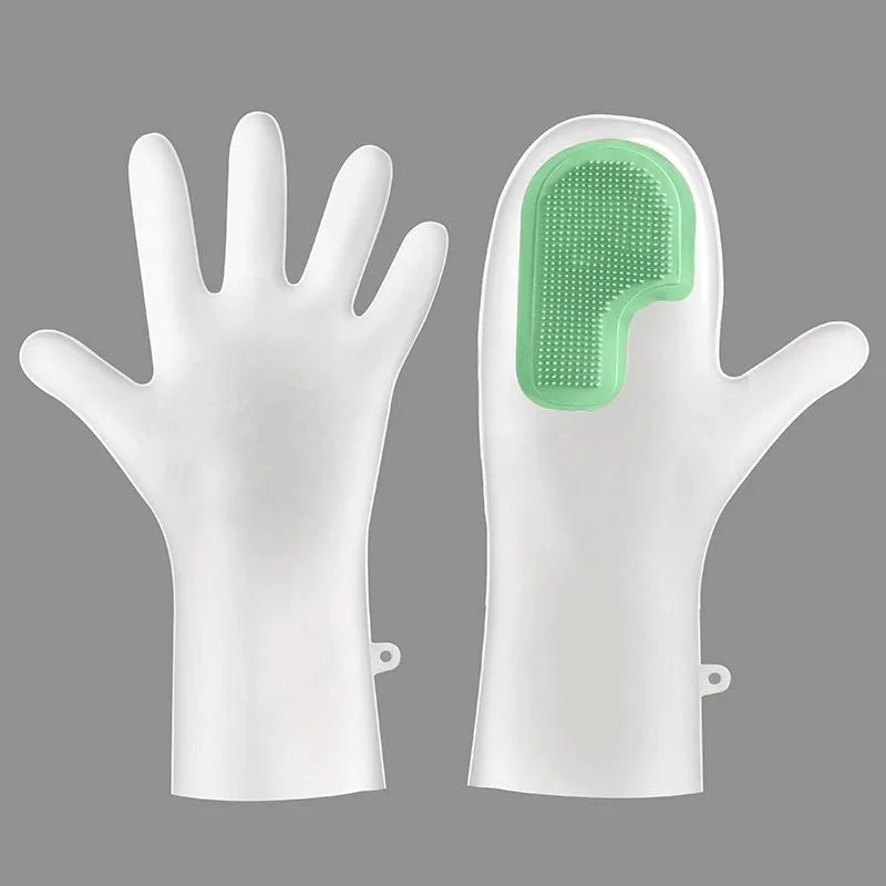Multi functional magic brush dishwashing gloves