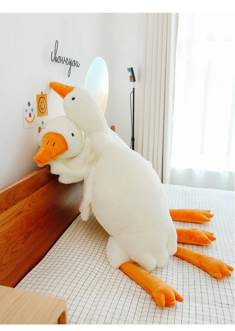 90-190cm Lovely Big White Goose Throw Pillow Plush Toy